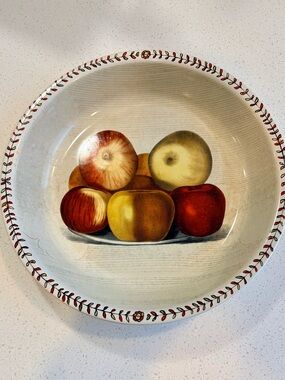 Fruit Pattern Ceramic Pie Plate - Apple Motif - John Derian x Target